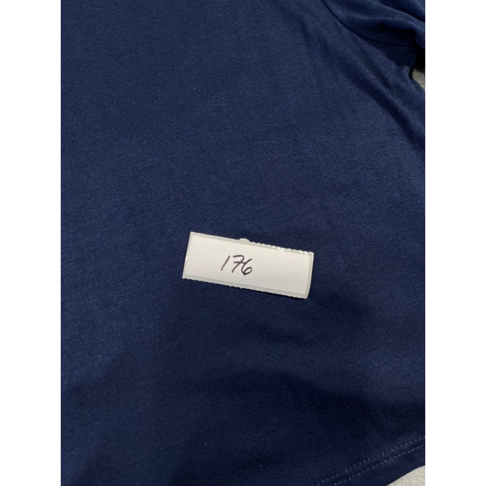 Ambiance Crop Top Womens XL Navy Blue Excellent Ruched V-Neck Long Sleeve - Picture 8 of 8